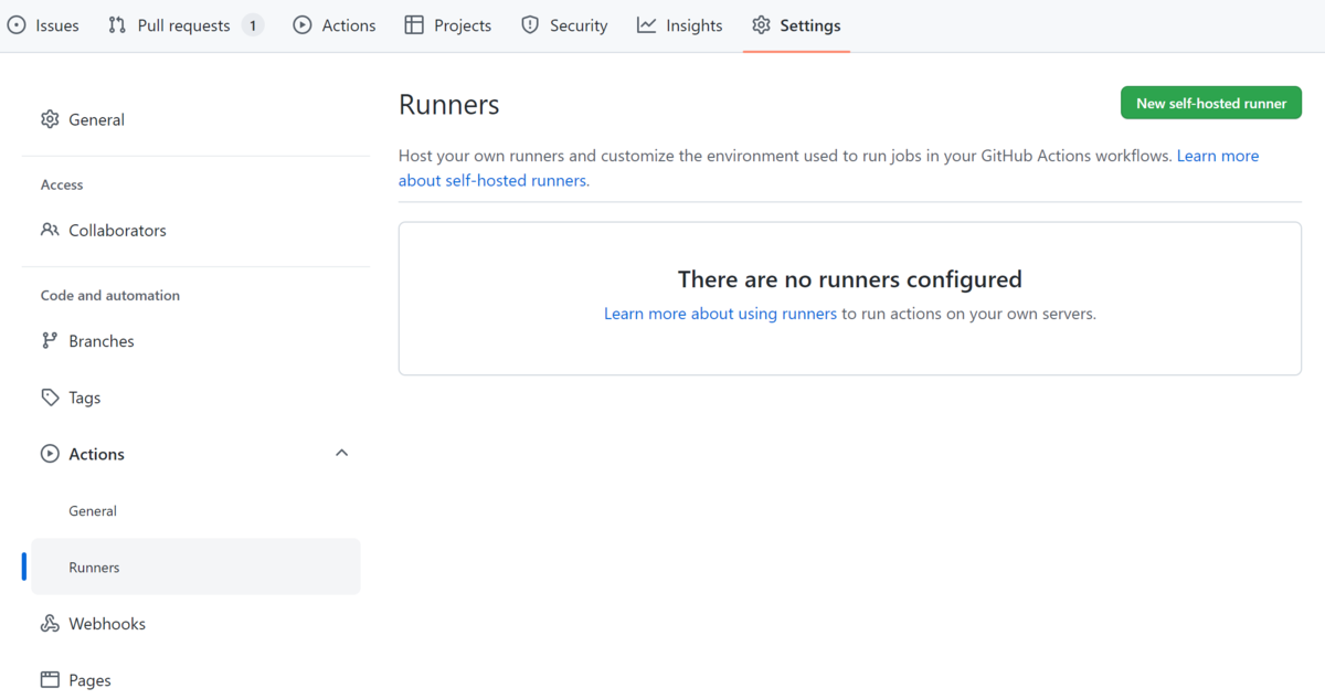 GitHub Actions self hosted runnerをやる - 大根's ITブログ