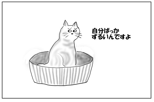 すねる猫