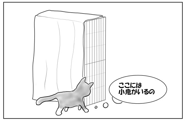 ケージが気になる猫