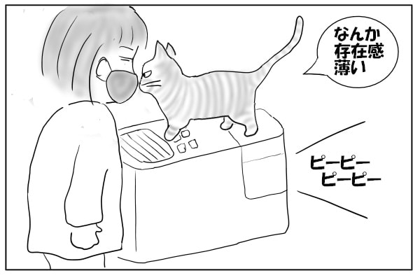 顔をすんすんする猫