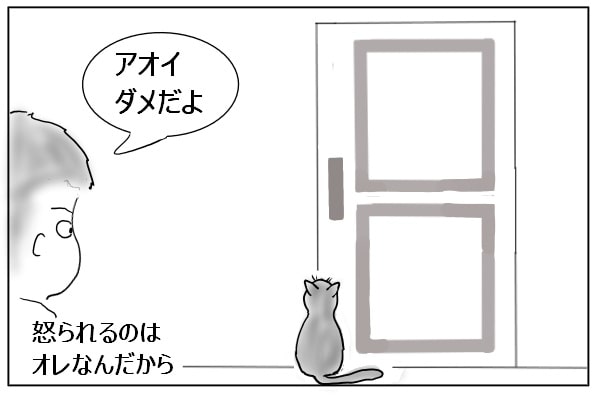 たしなめる飼い主