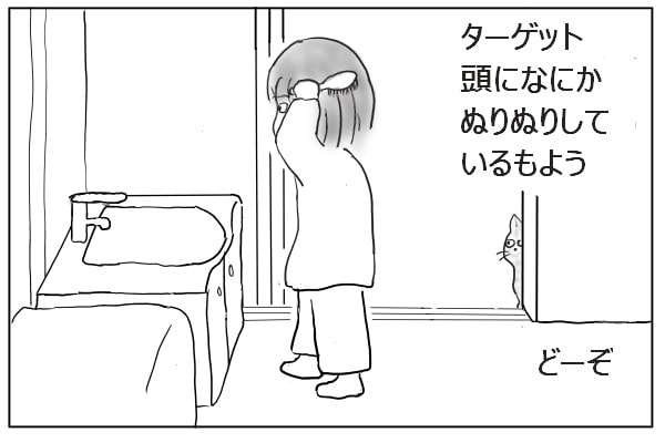 髪をとかす人