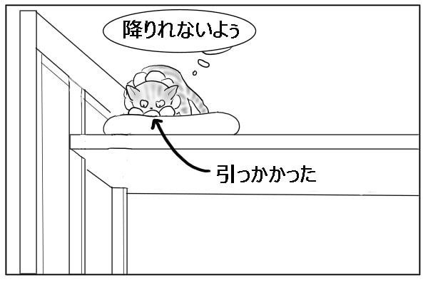 降りられない猫