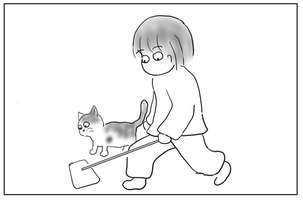 ジャマする猫
