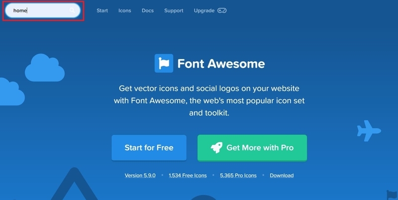 Font Awesomeでアイコン検索