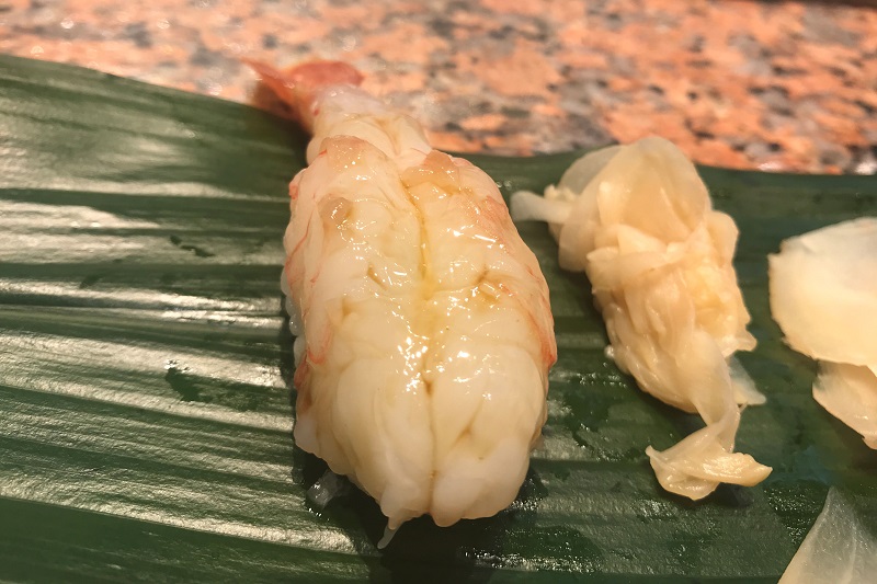 ボタン海老握り