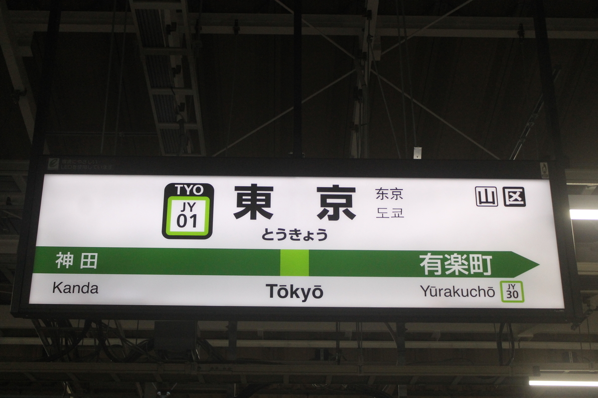 距*。様 東京駅　山手線ホーム駅名標 JR東日本】 山手線 - ヒダヰゴ全国駅名標写真館