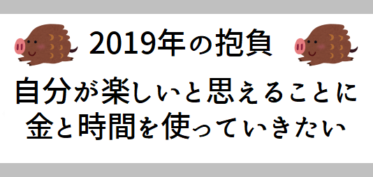 2019年の抱負