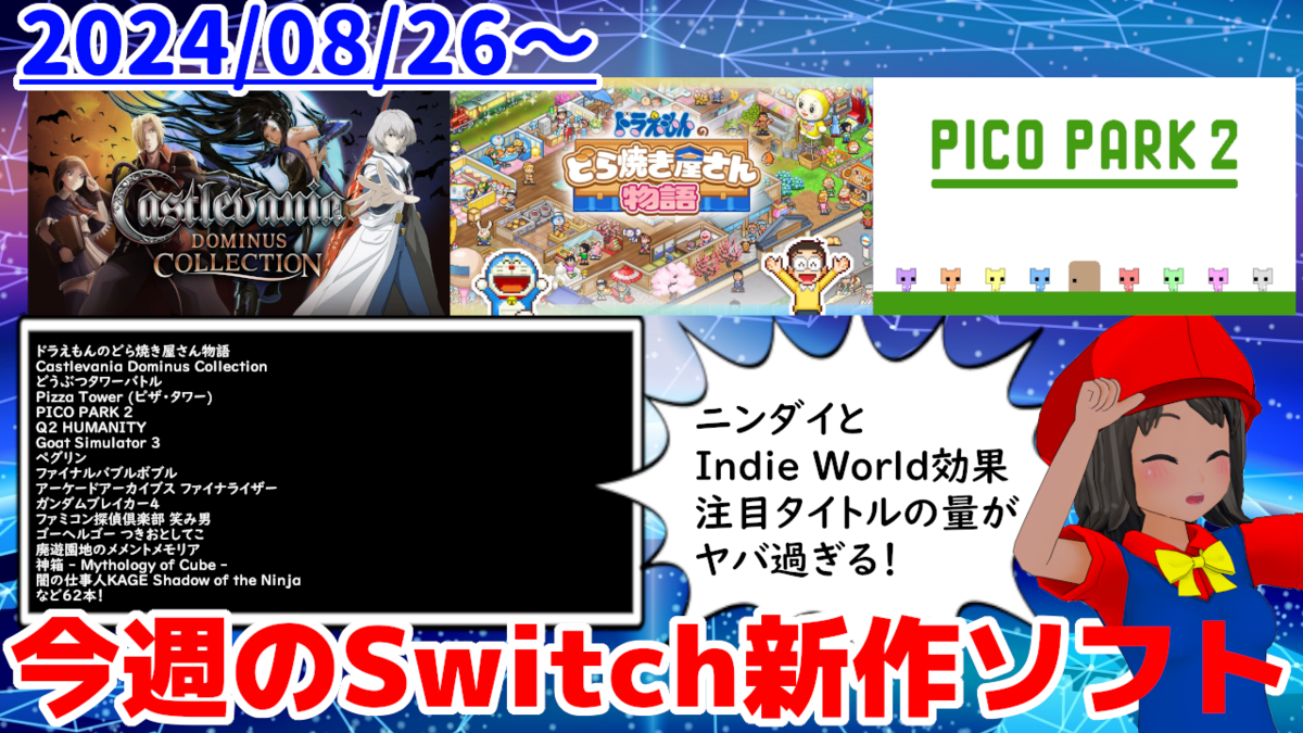 今週のNintendo Switch新作は62本！『ドラえもんのどら焼き屋さん物語