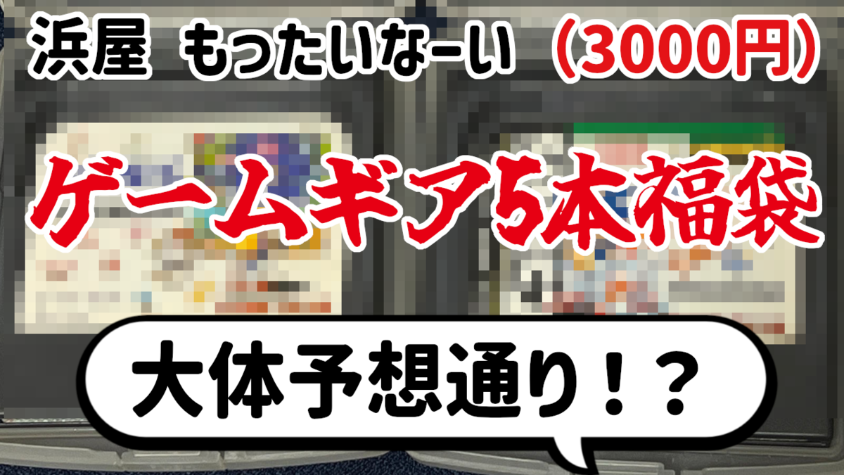 福袋開封】浜屋 もったいなーい『ゲームギア5本』福袋3000円！ - 絶対 