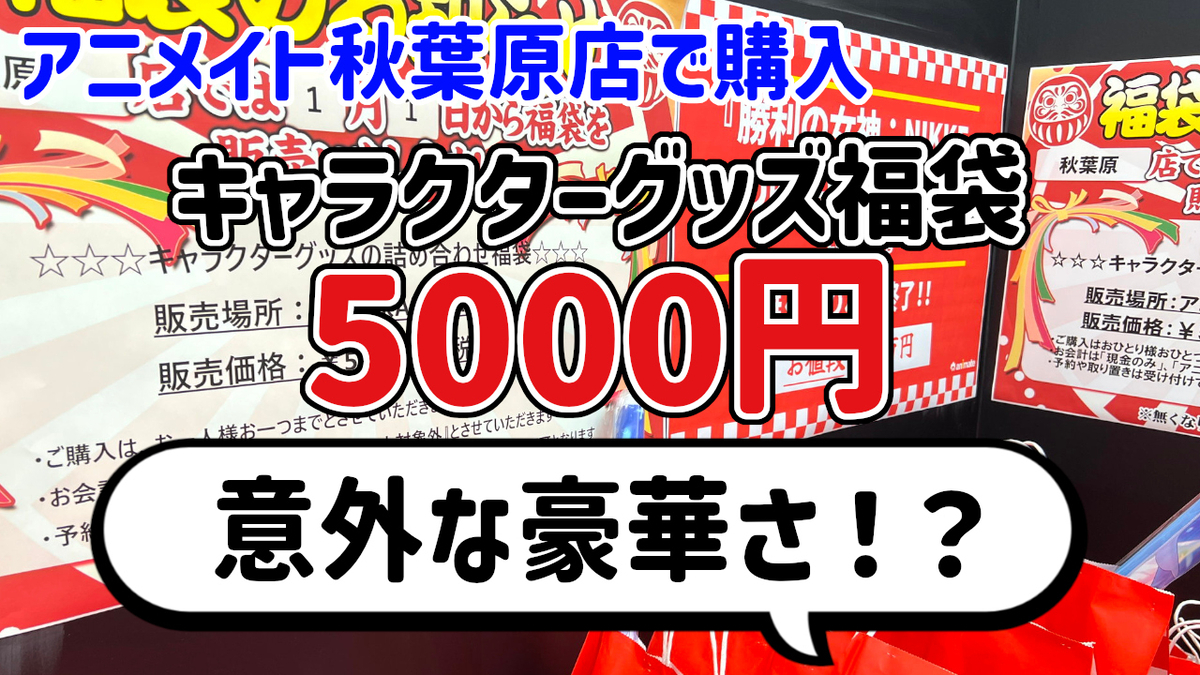 福袋開封】まさかの金額！『キャラクターグッズ詰め合わせ福袋』5000円