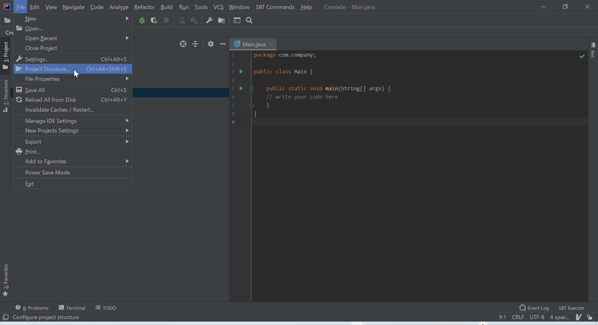 とりあえずIntelliJでjavaのプロジェクトをビルドして実行可能なjarを作成する方法 Tech入門ブログ