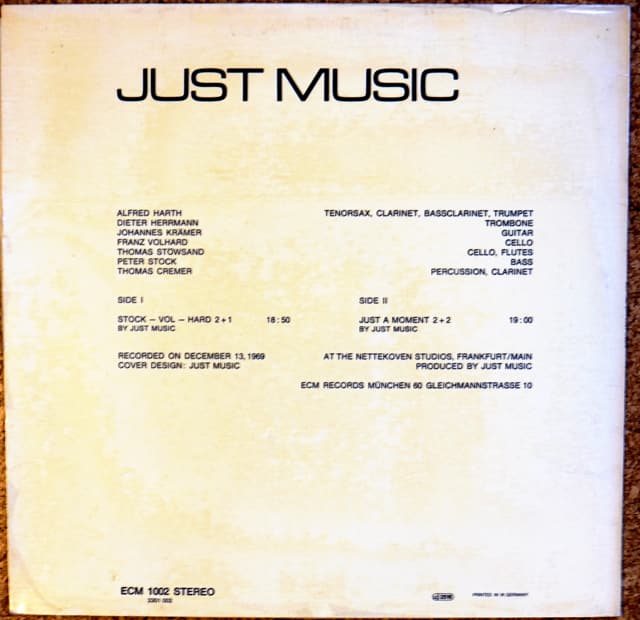 ECM1002) Just Music: Just Music (1969) 苦手感が強いアルバム - K