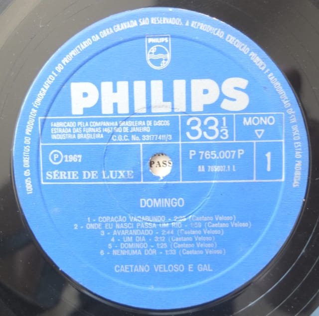 Gal Costa, Caetano Veloso: Domingo (1967) 秋の匂い、が漂った朝