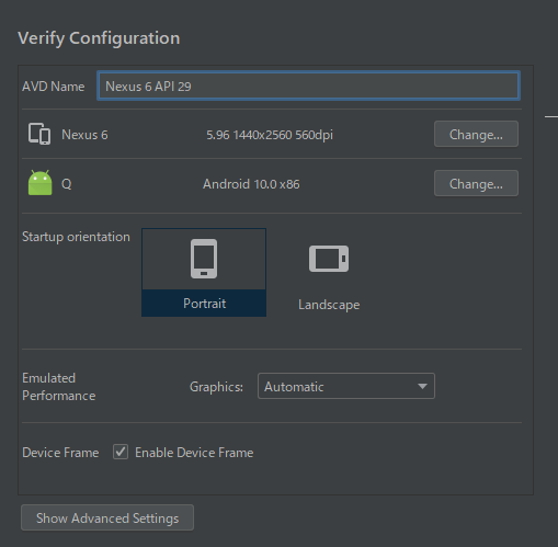 Android Studioエミュレータ設定【2020】