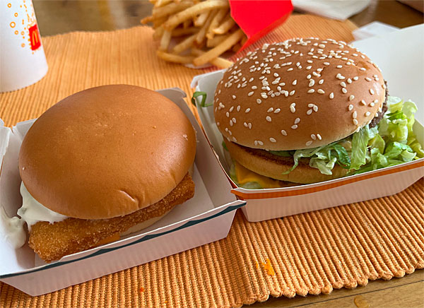 今日のランチはマックのビッグマック＆フィレオフィッシュ！ - 日々是