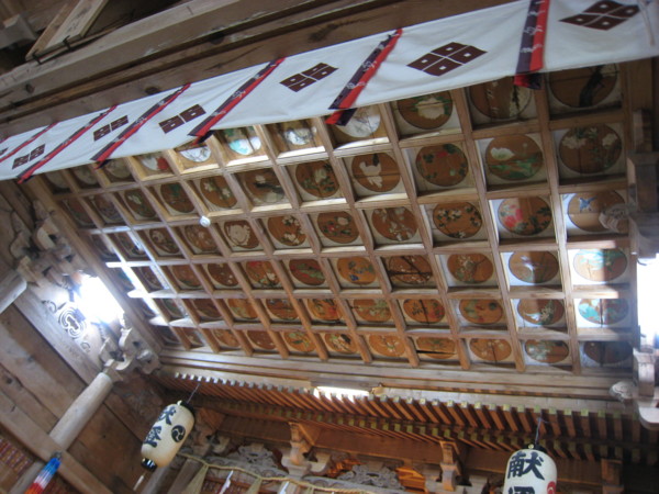 下山神社格天井