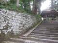 大神山神社参道石垣崩れ修復後