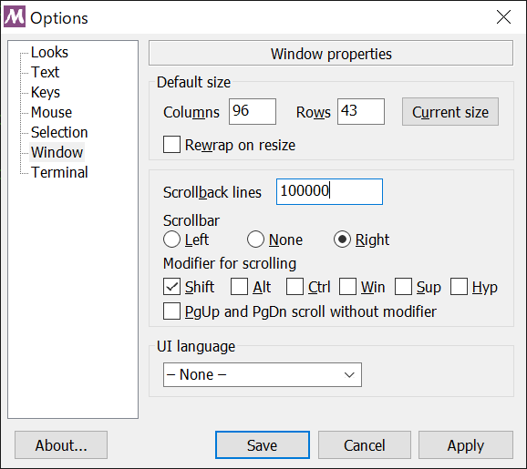 Windowのカスタマイズ