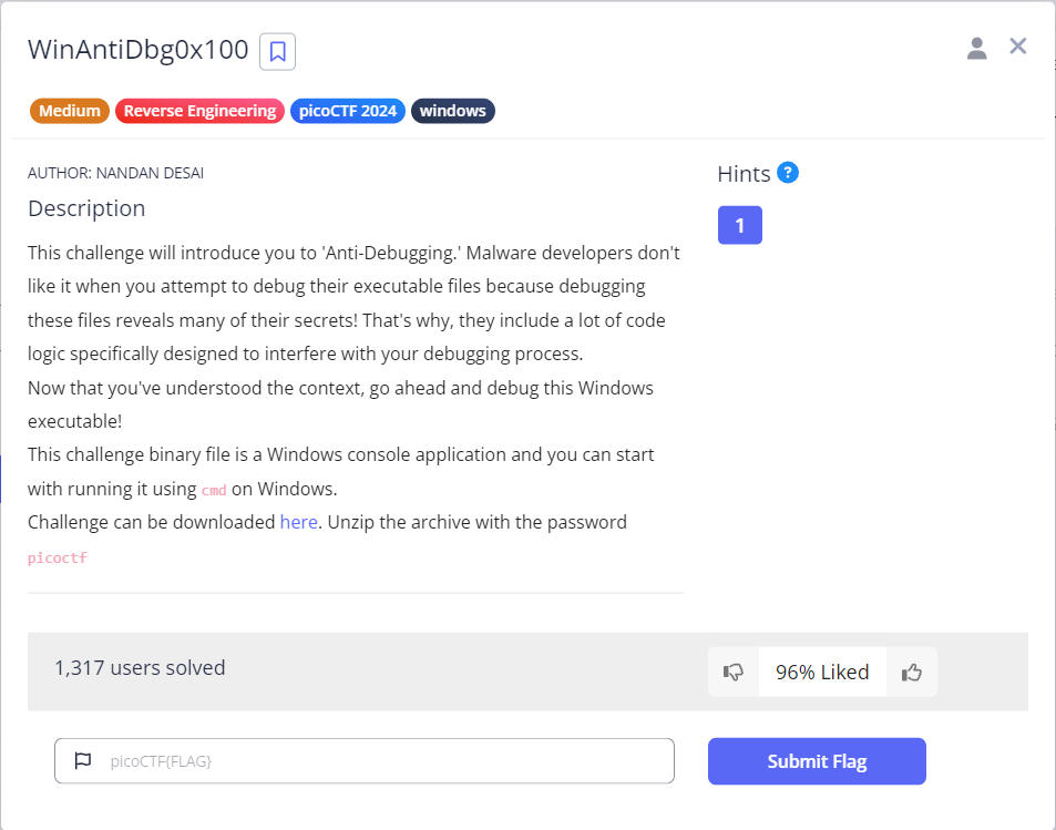 WinAntiDbg0x100問題