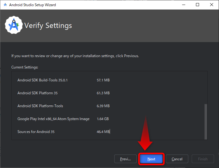 Verify Settings
