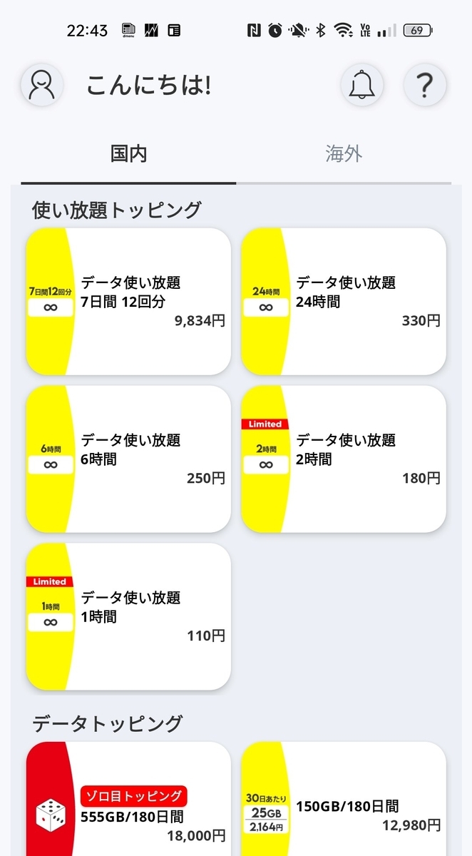 使い放題トッピング