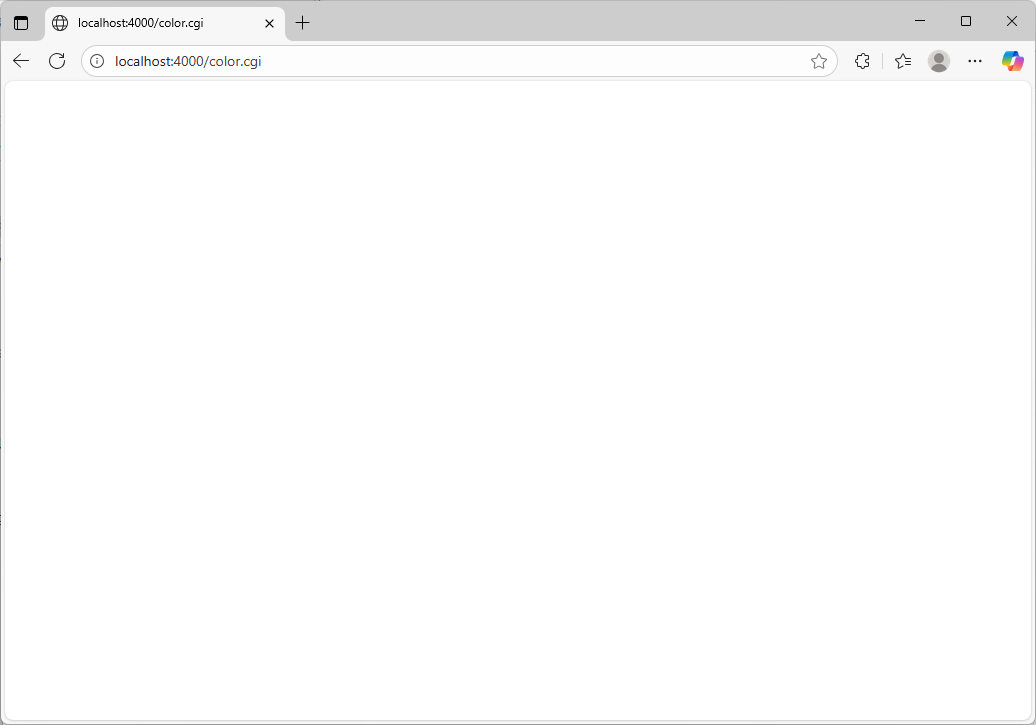 redを入力した後のブラウザの表示画面