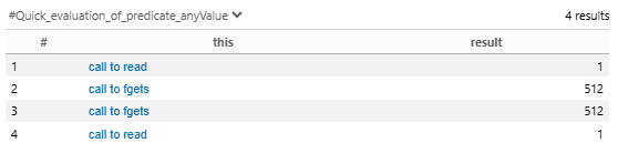 2つ目のfgets関数にもsizeを適用した後のQuick Evaluation: anyVlaue