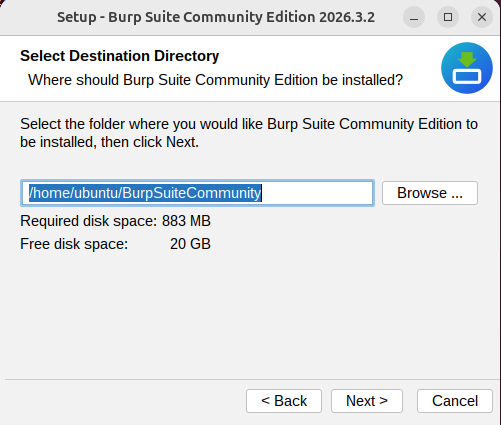 Burp Suite：Select Destination Directory
