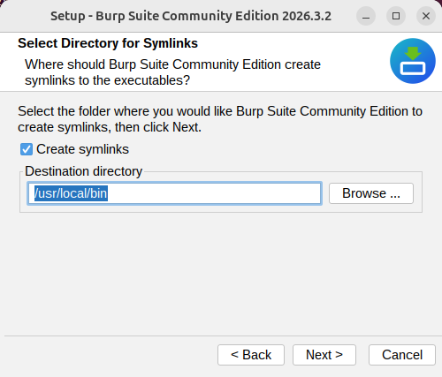 Burp Suite：Select Directory for Symlinks