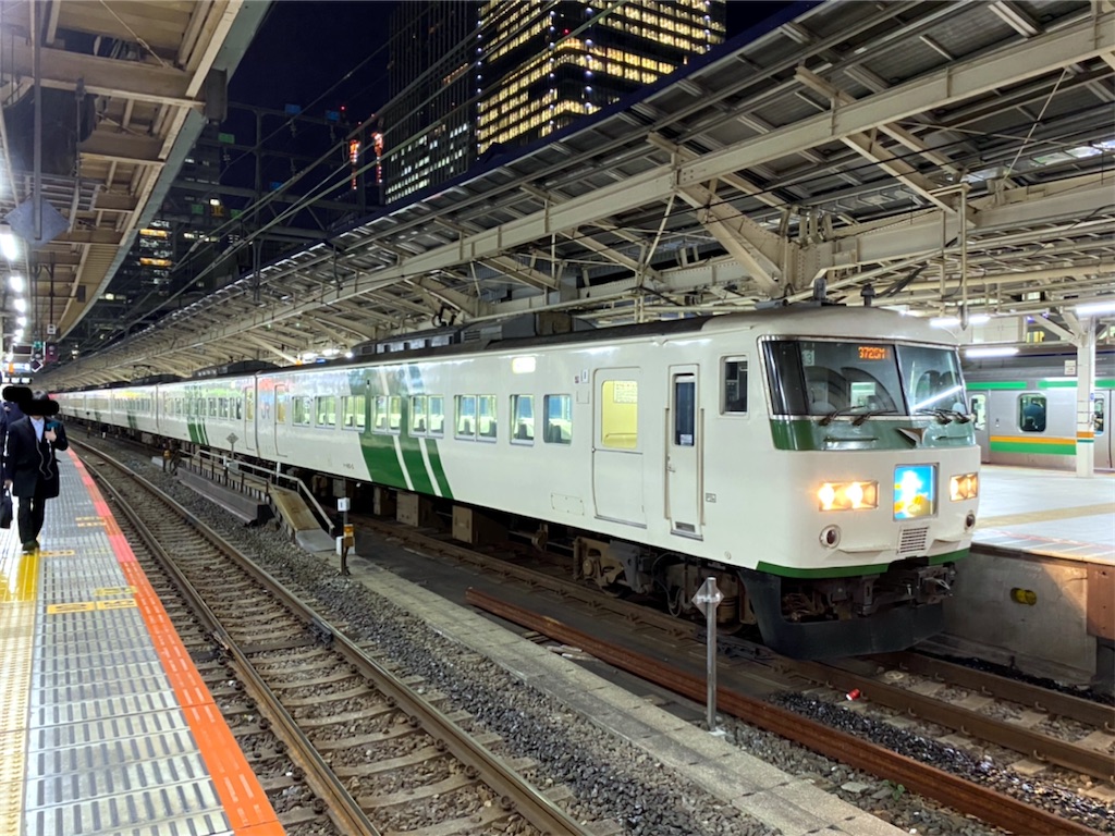 □実車記録編□185系 0番台 3725M 湘南ライナー5号(A3編成＋C2