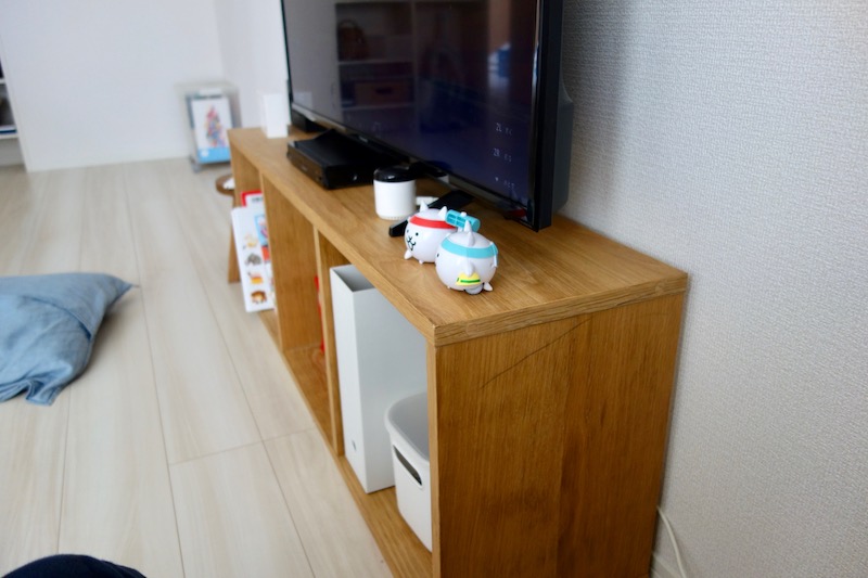 スタッキングシェルフ　無印良品　テレビボード 無印良品】スタッキングシェルフをテレビ台として使うためにやっ
