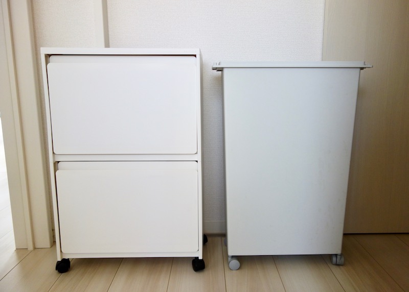 ケユカゴミ箱と無印良品ゴミ箱