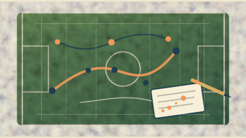 サッカーとデータサイエンスの挿絵