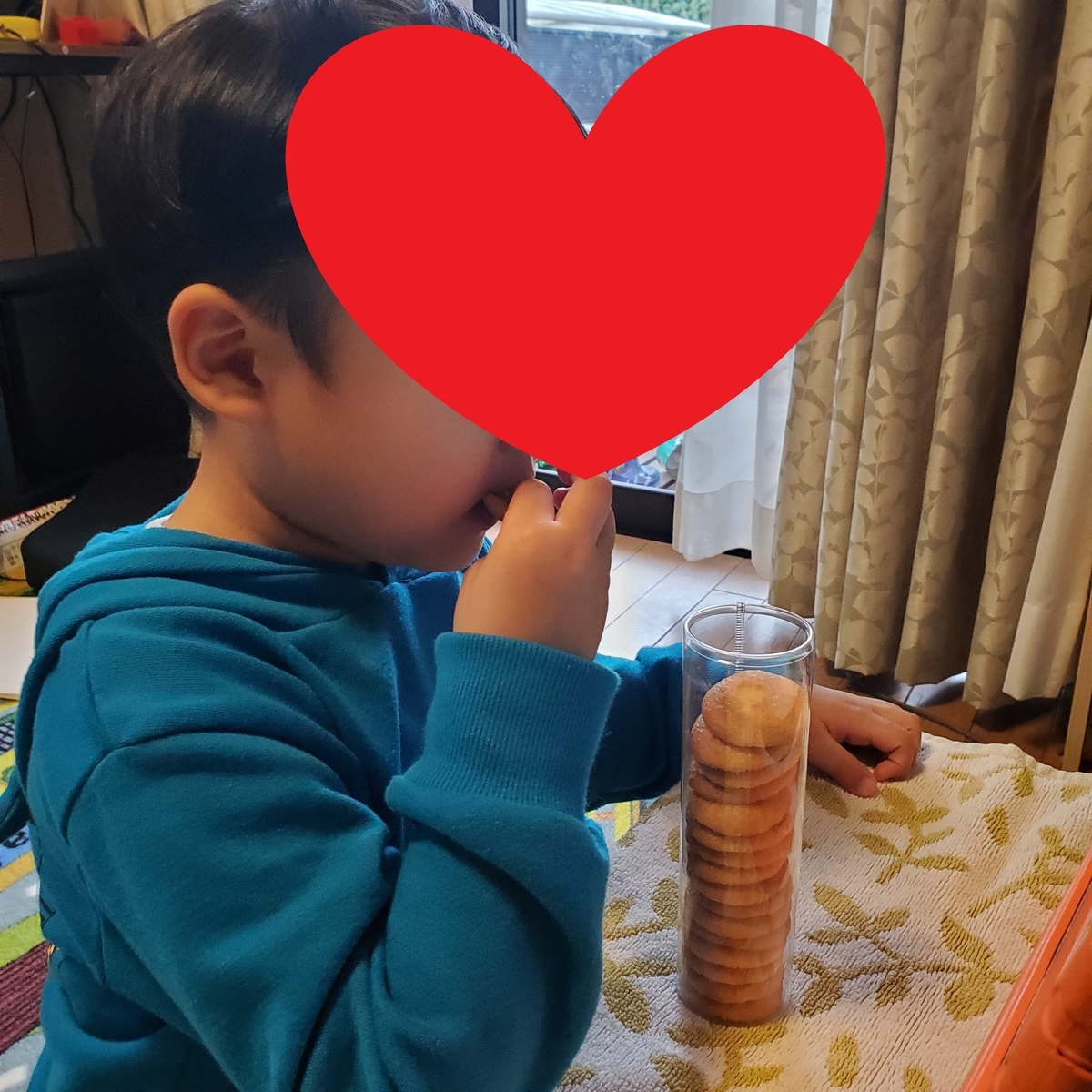 「bouro」を家に帰ってからも食べる息子