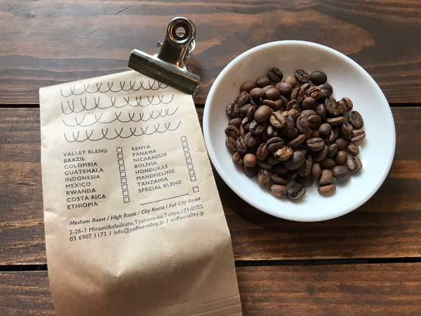 池袋にあるCOFFEE VALLEY(コーヒーバレー)のコーヒー豆