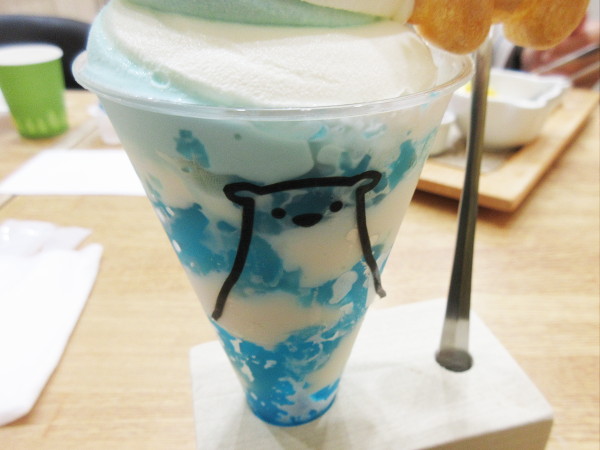 Sweets&Deco 青いクマ あおぞらぱふぇ あおぞらサイダー