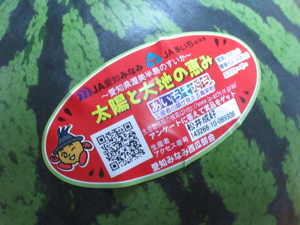 【スイカの断面図】JA愛知みなみのスイカ
