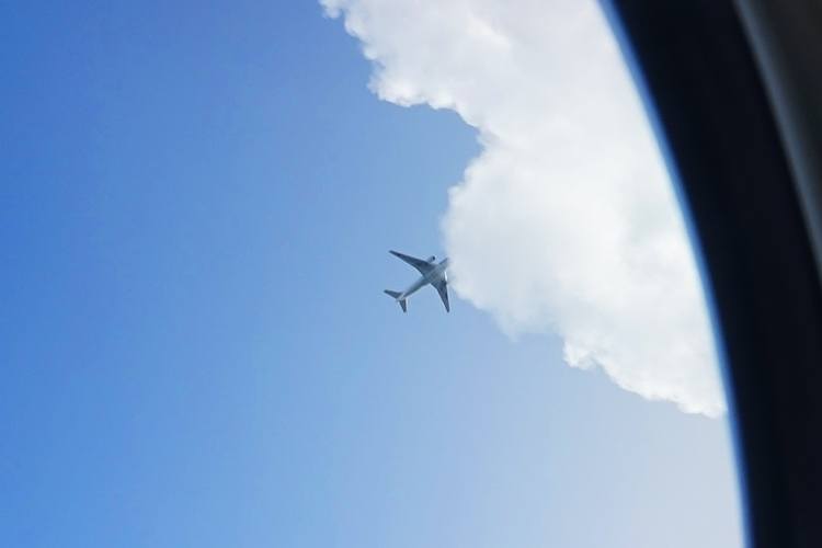 機内からの飛行機