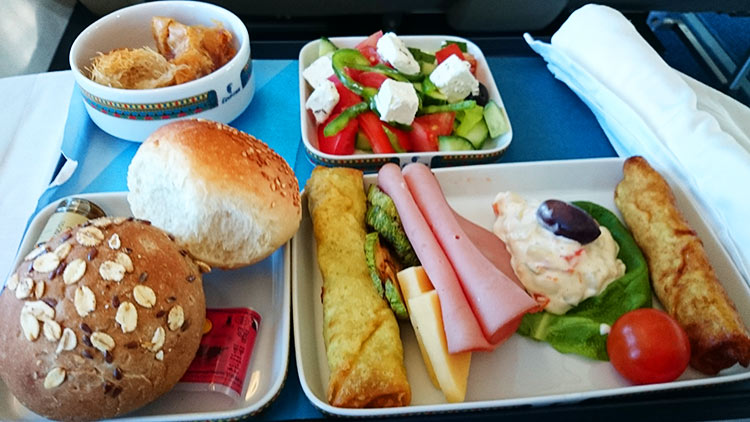 エジプト航空ビジネスクラス機内食
