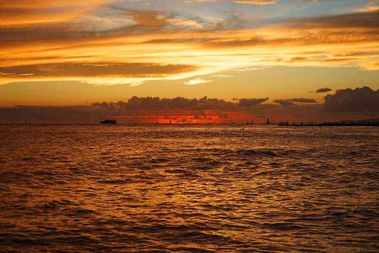 ハワイの日没 ハワイの日没