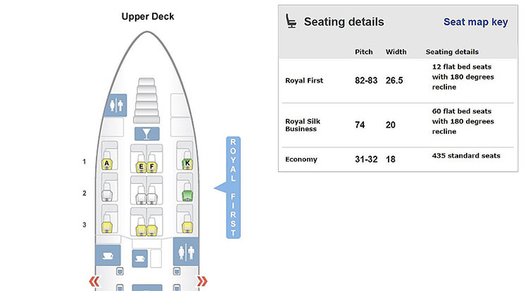 TG A380 seatmap