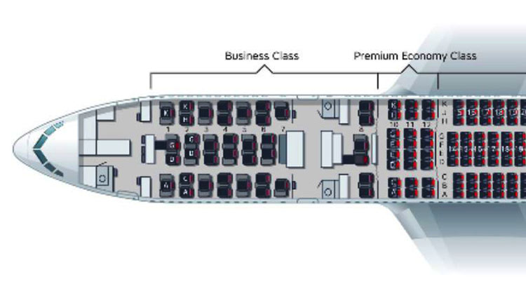 オーストリア航空シートマップ