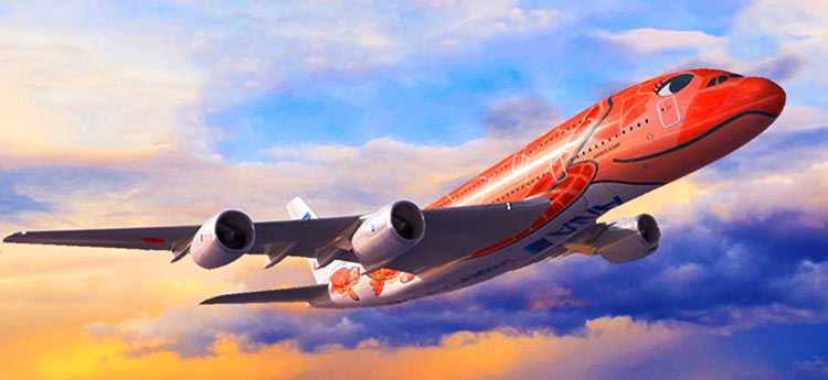 ANA A380 orange