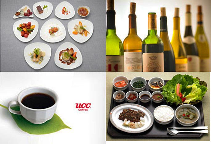 ビジネスくクラス機内祝