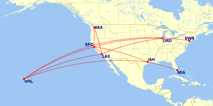 アメリカ国内ルート アメリカ国内ルート