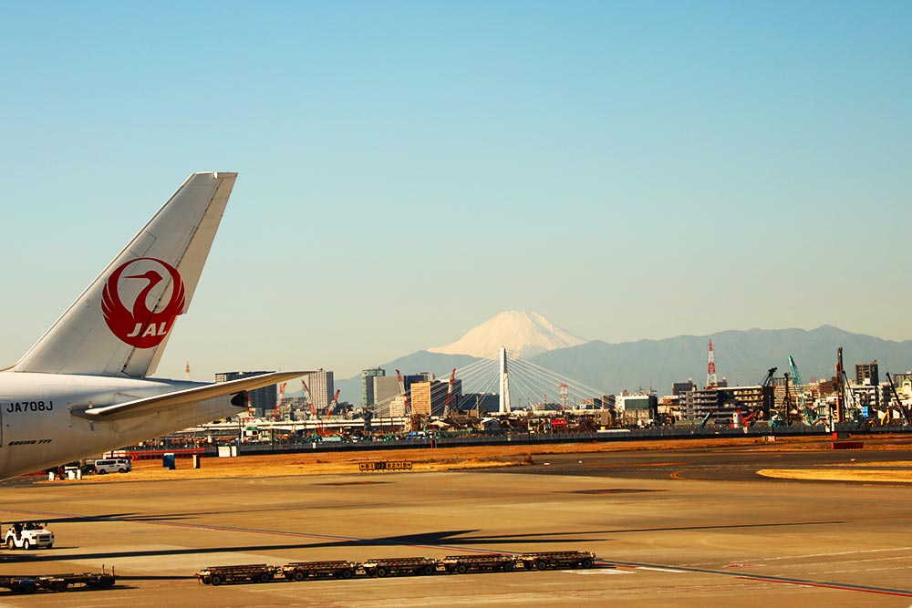 羽田空港からの富士山