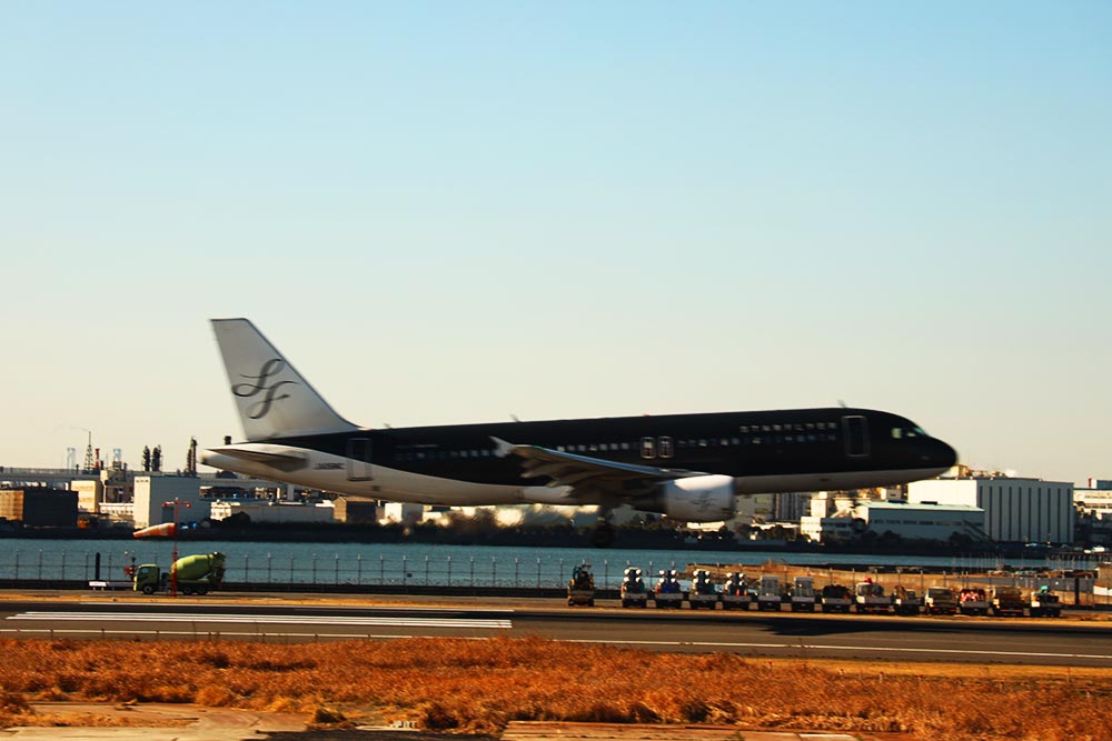 スターフライヤー羽田着陸
