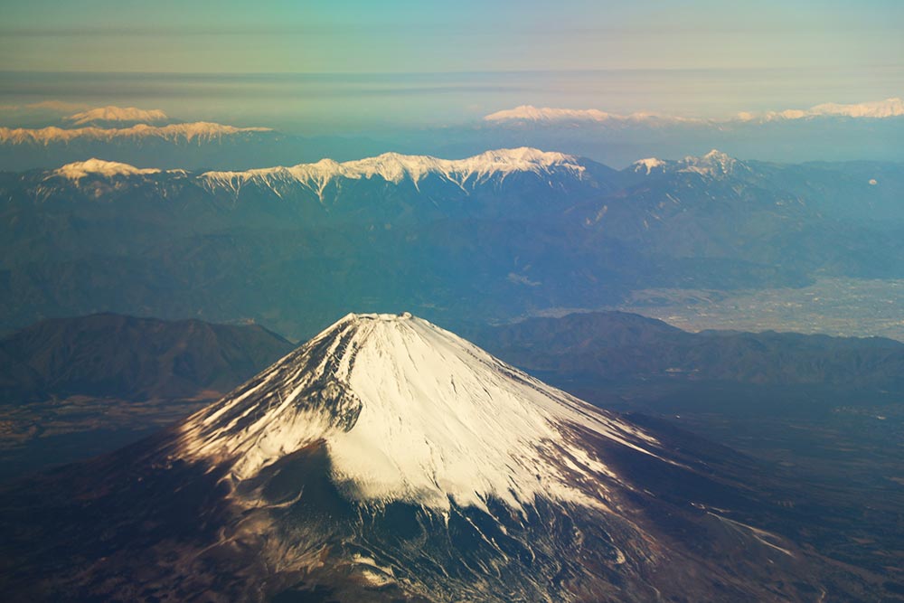 富士山とアルプス