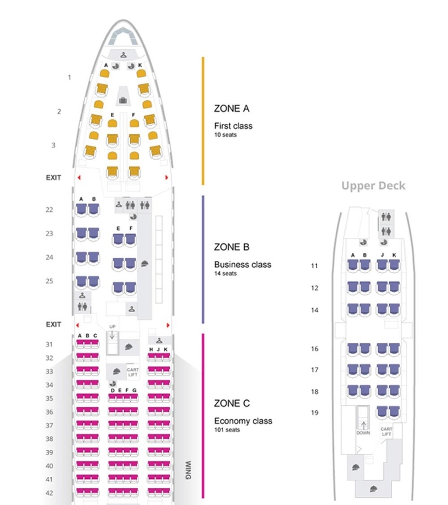 TG744 seatmap